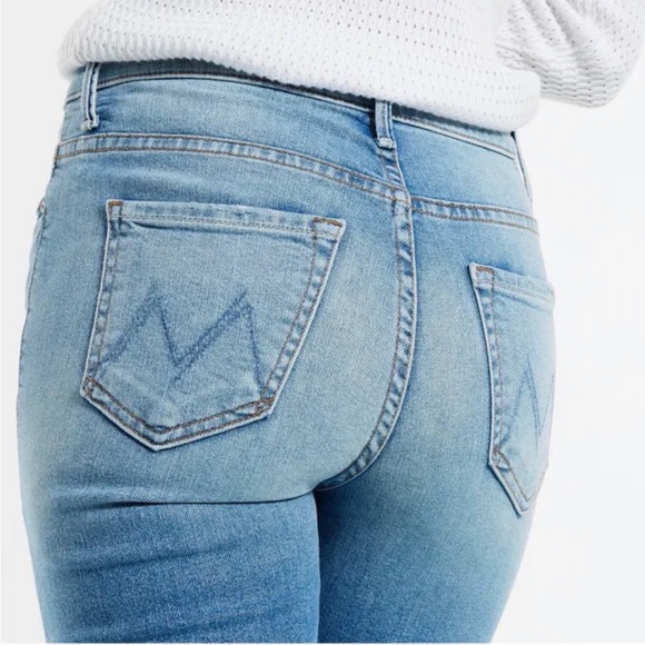 MOTHER Insider Crop Step Fray Jeans Shoot to thrill - Picture 3 of 10